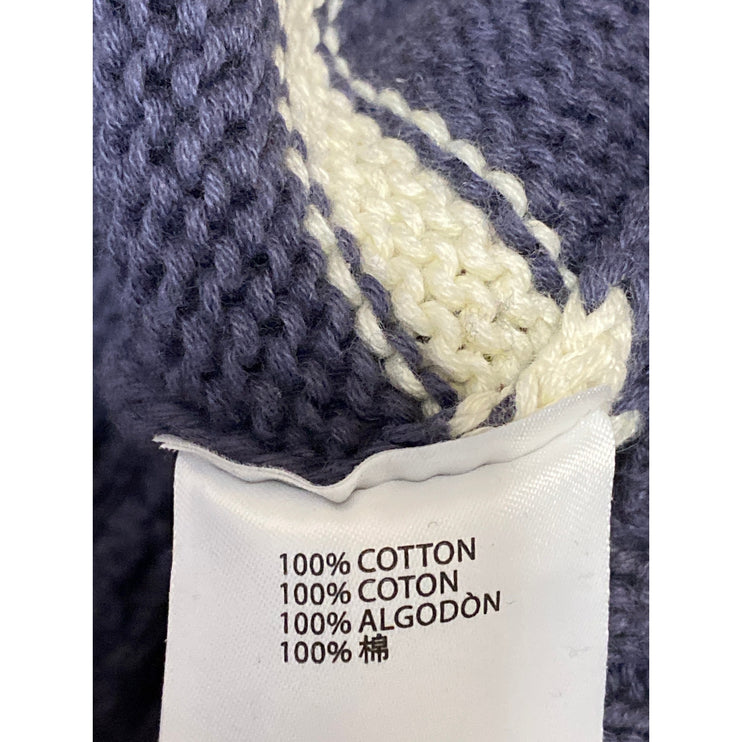 Brandy Melville Women's Purple White Striped Knit Long Sleeve Sweater Top Size L