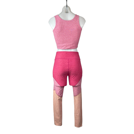 Outdoor Voices Color Block Venus Top Leggings Yoga Gym Athletic Activewear Set S