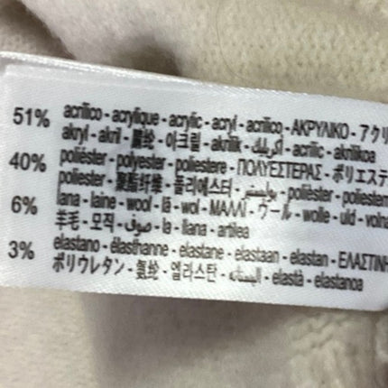 Zara Women's Cream Knit Button Down Cropped Cardigan Sweater Top Size M