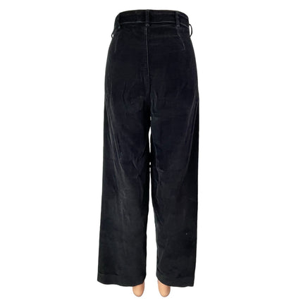 Everlane Women's Black Corduroy High Waisted Baggy Wide Leg Trousers Pants Sz 4