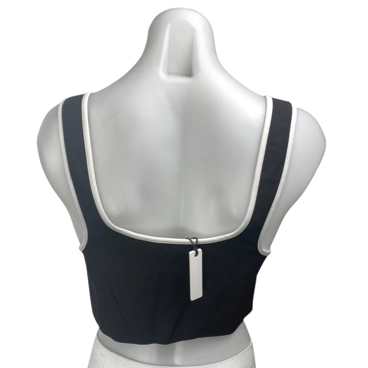 NEW Rumored Black Open Tie Front Sleeveless Cami Camisole Crop Vest Tank Top S