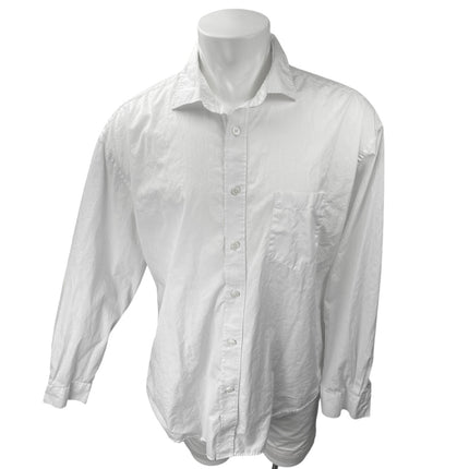 Banana Republic Men's White Relaxed Fit Long Sleeve Button Down Shirt Top Sz XL