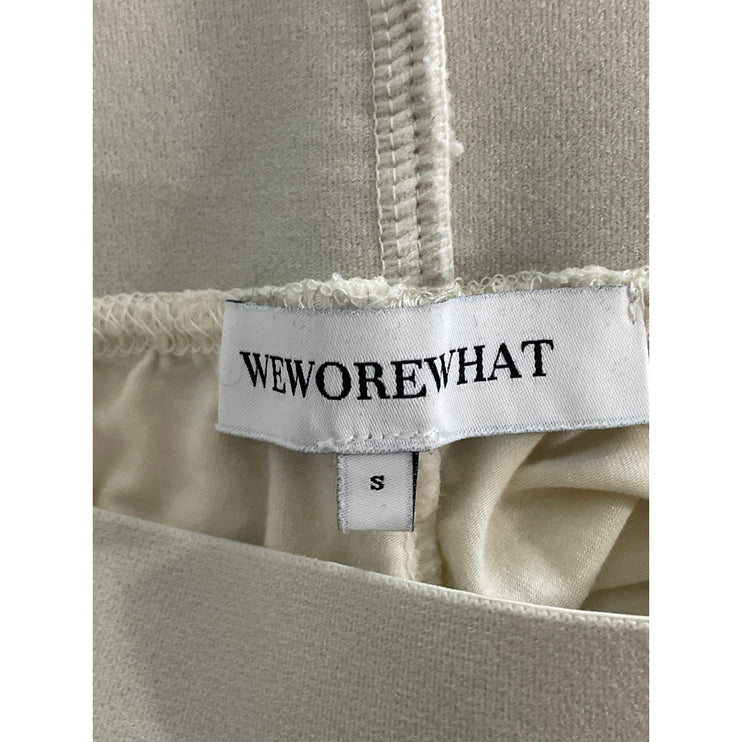 Weworewhat Women's White Pleated High Rise Lounge Sleepwear Pajamas Pants Size S