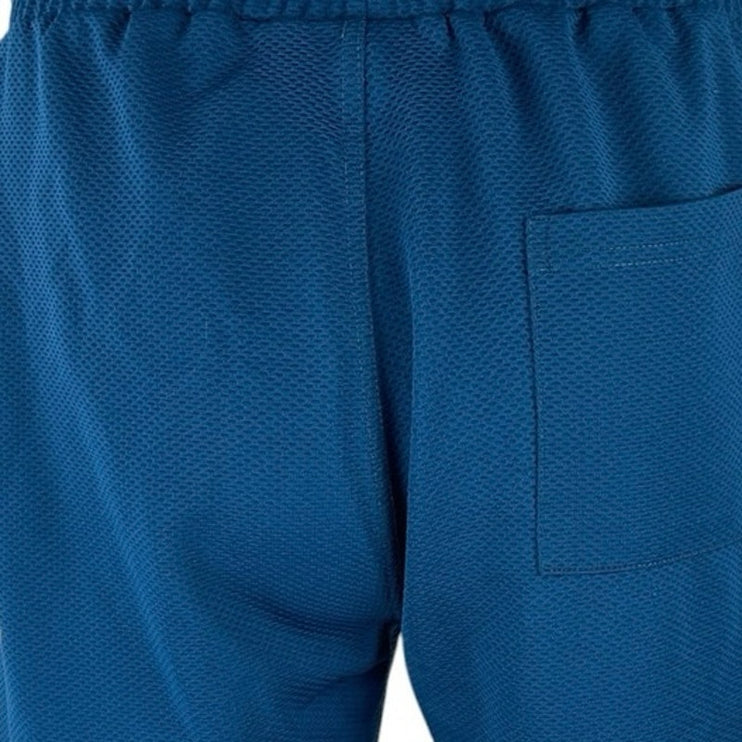 Xios Men's Blue Waffle Knit Casual Yoga Gym Athletic Activewear Sweat Shorts L