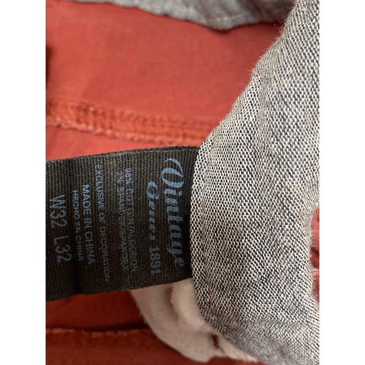 Vintage Genes 1891 Mens Red Slim Fit Straight Leg High Rise Denim Jeans Pants 32