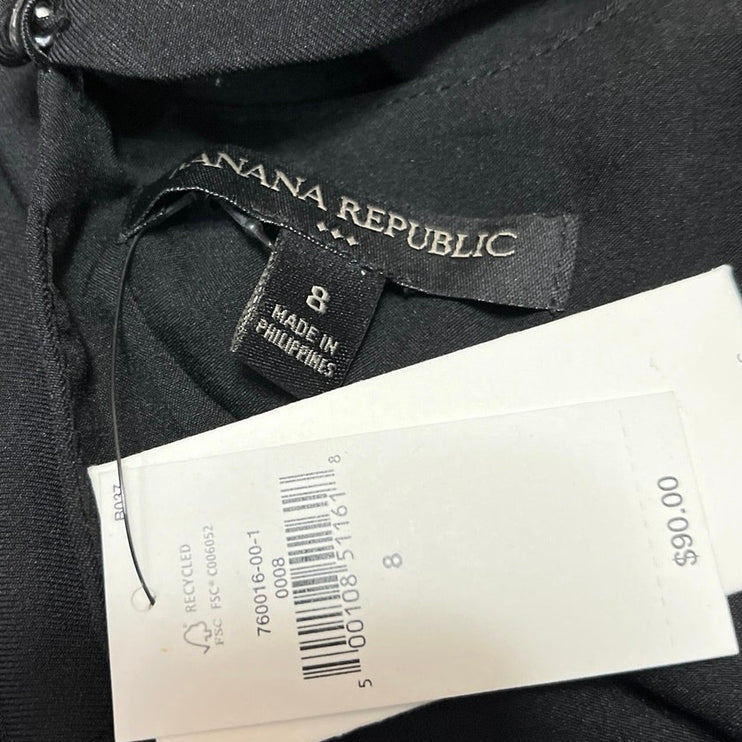 NEW Banana Republic Black Sleeveless Round Neck Tank Mini Blouson Dress Size 8