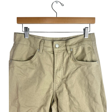 Oak + Fort Double Faced Beige High Rise Wide Leg Drawcord Baggy Trousers Pants 4