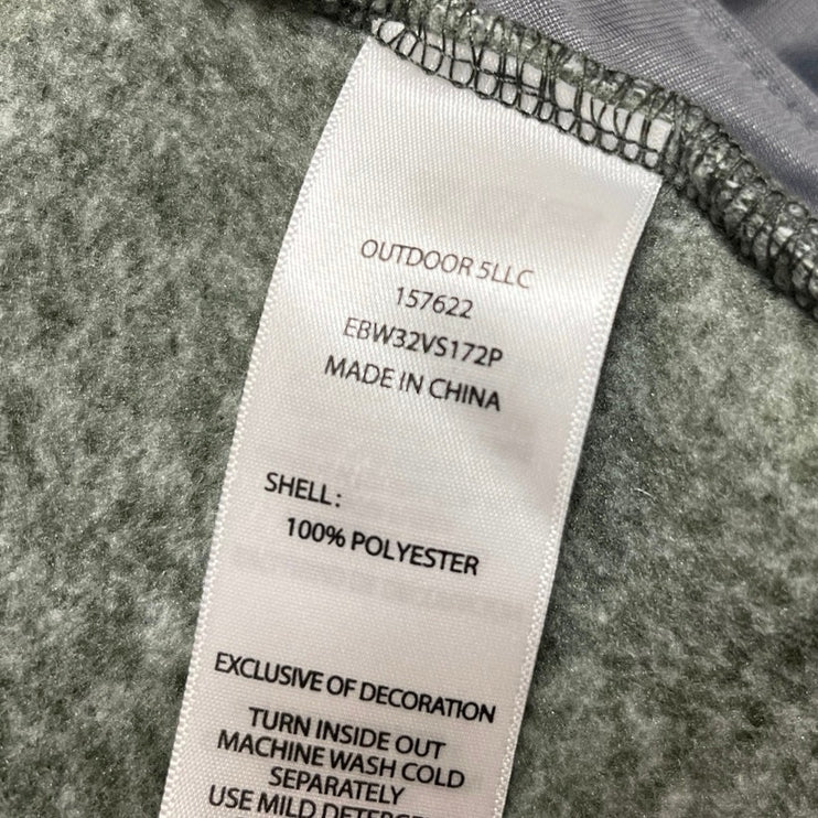 Eddie Bauer Women's Gray Sleeveless Turtleneck Fleece Full Zip Sweater Vest L