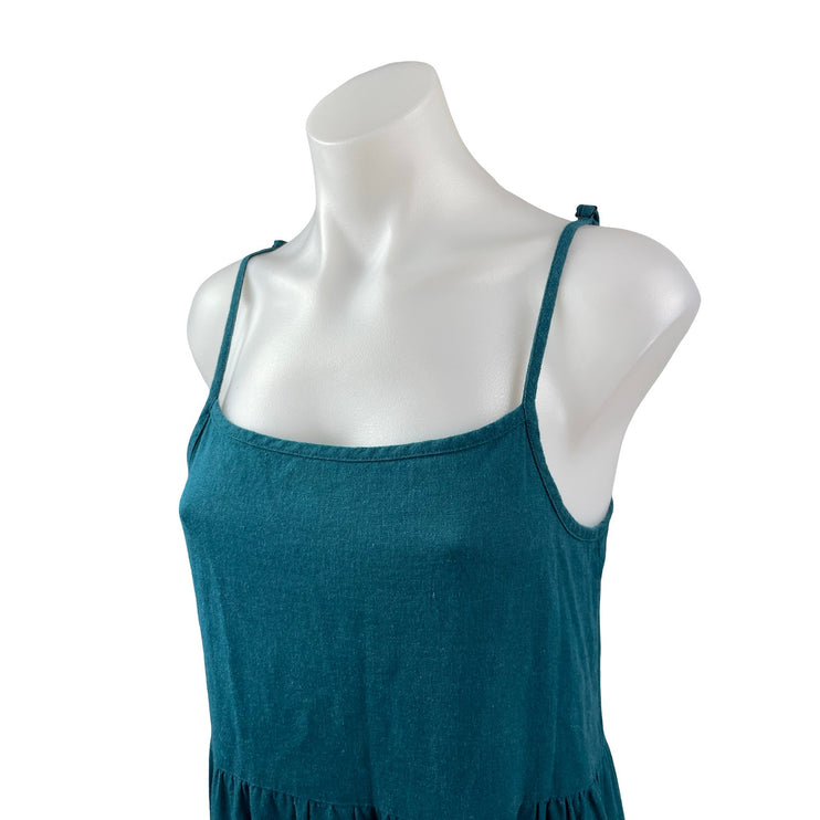 Urban Outfitters Urban Renewal Eco Linen Sleeveless Tiered Midi A-Line Dress S/M