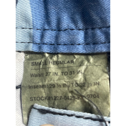 Rothco Men's Blue Camo Camouflage High Rise Straight Leg Trousers Cargo Pants S