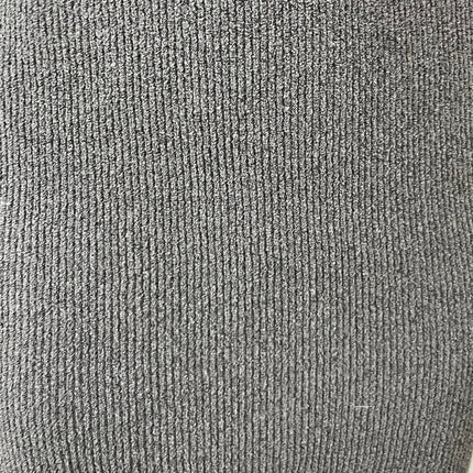 Zara Gray Long Sleeve V Neck Knit Sculpt Stretch Slim Maxi Bodycon Dress Size XS