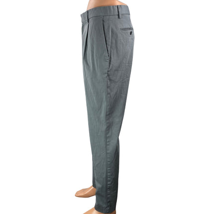 Banana Republic Men's Gray Mid Rise Pleated Work Tapered Trousers Pants Size 31
