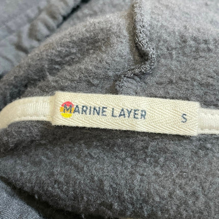 Marine Layer Afternoon Black Long Sleeve Hoodie Sweater Sweatshirt Jacket Top S