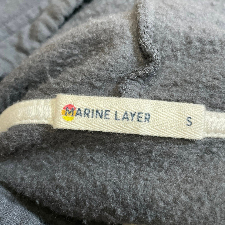 Marine Layer Afternoon Black Long Sleeve Hoodie Sweater Sweatshirt Jacket Top S