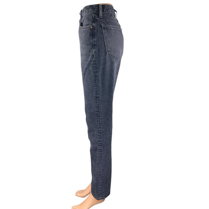 Aritzia Denim Forum The Nina Super High Waisted Cigarette Black Denim Jeans 25