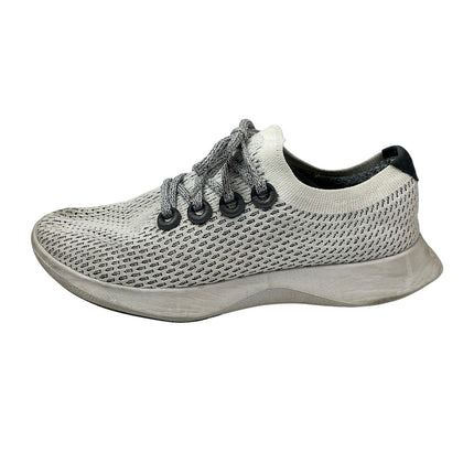 Allbirds Tree Dasher Women's White Gray Lace Up Low Athletic Running Shoes 8.5