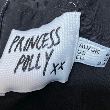 Princess Polly Black Lace Trim Ruched Cutout Sleeveless Cami Mini Tank Dress 2
