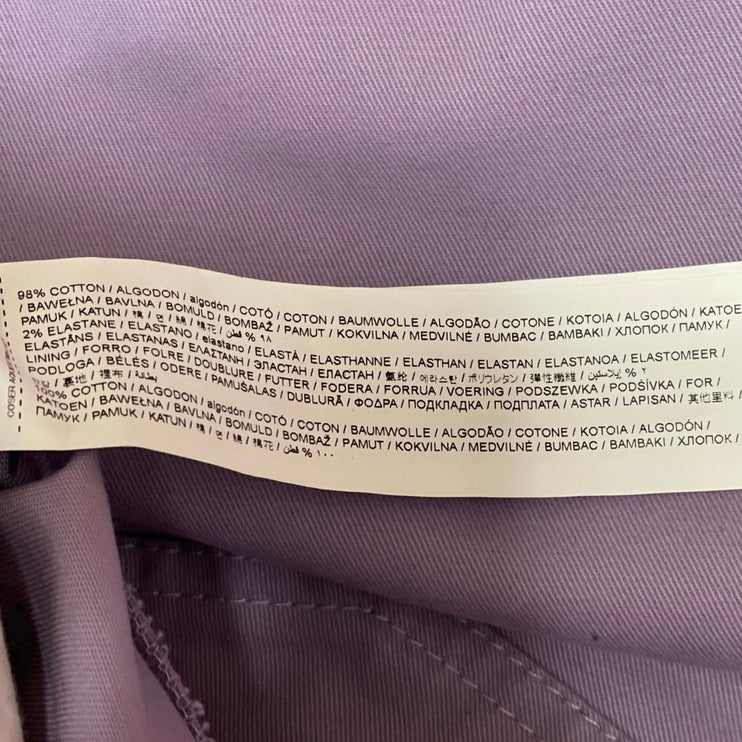 NEW MNG Mango Purple High Waisted Straight Leg Denim Jeans Trousers Pants Sz 14