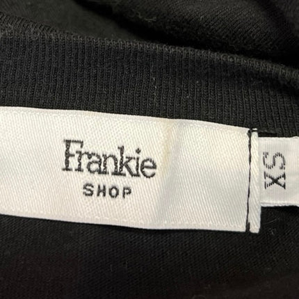 Frankie Shop Women's Black Knit Short Sleeve Pullover Tee T-Shirt Top Size XS
