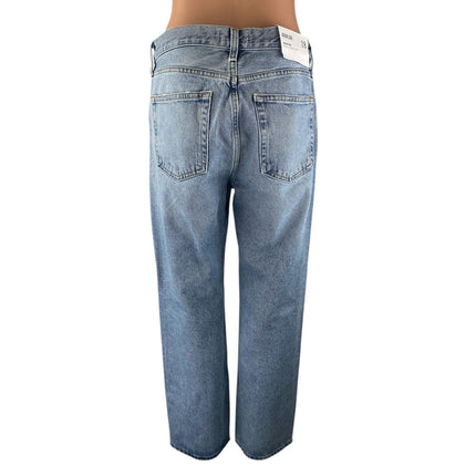 Agolde Valen Women's Blue Light Wash High Waist Straight Denim Jeans Pants Sz 28