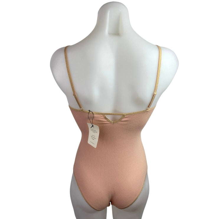 NEW YSE Pink Rib Knit Sleeveless Henley Button Cami Camisole Bodysuit Tank Top 6