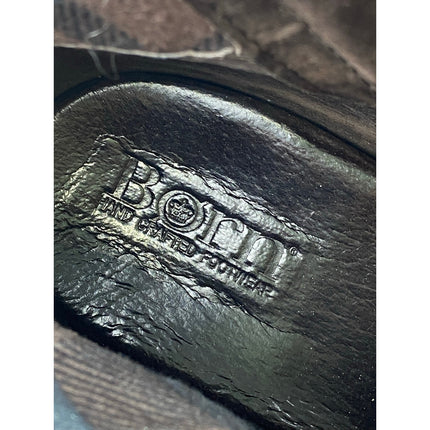 BORN Nuri Women's Brown Leather Harness Round Toe Heeled Ankle Boots Size 9