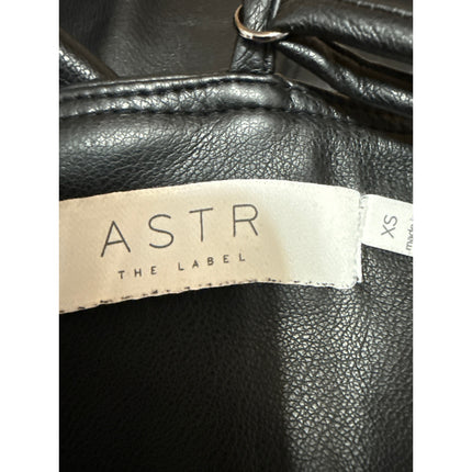 ASTR The Label Black Faux Leather Vegan Cutout Sleeveless Cami Bodycon Dress XS