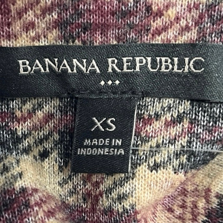 Banana Republic Black Multicolor Plaid Flannel Snap Button Down Shirt Jacket XS