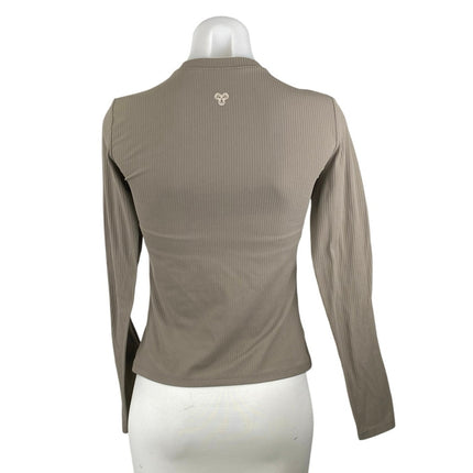 Aritzia TNA Action Women's Olive Green Long Sleeve Activewear Tee T-shirt Top S