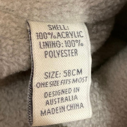 Kooringal Women's Cream Gray Pom Pom Knit Crochet Beanie Bonnet Hat One Size