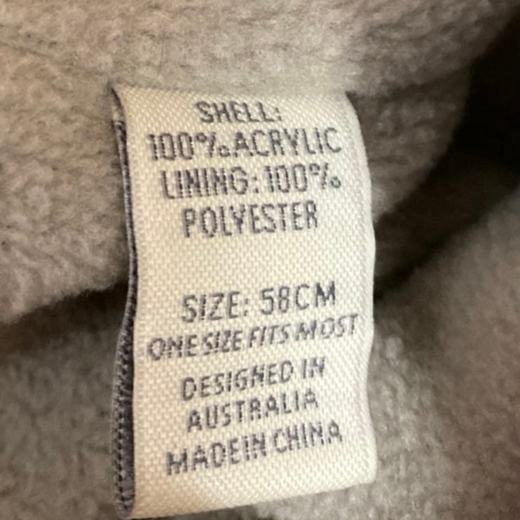 Kooringal Women's Cream Gray Pom Pom Knit Crochet Beanie Bonnet Hat One Size