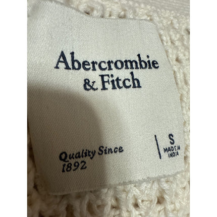 Abercrombie & Fitch Cream Open Knit Long Sleeve Open Cardigan Sweater Top Size S