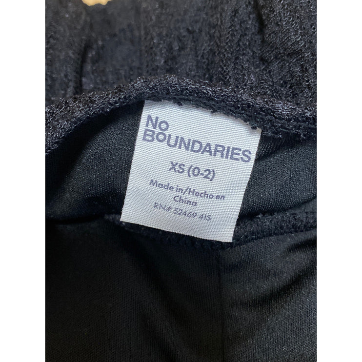 No Boundaries Women's Black V Neck Sleeveless Crop Cami Camisole Peplum Top XS