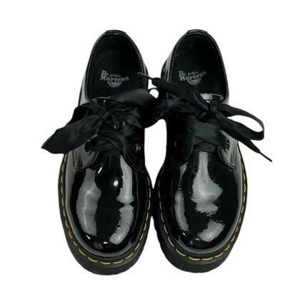 Dr. Martens Holly Black Patent Leather Chunky Quad Platform Oxford Shoes Size 6