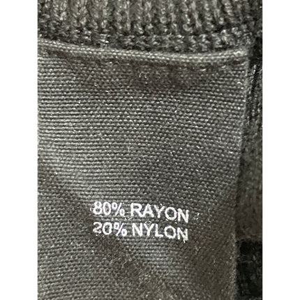 Marled Women's Black Ribbed Knit High Rise Wide Leg Cropped Trousers Pants Sz XS