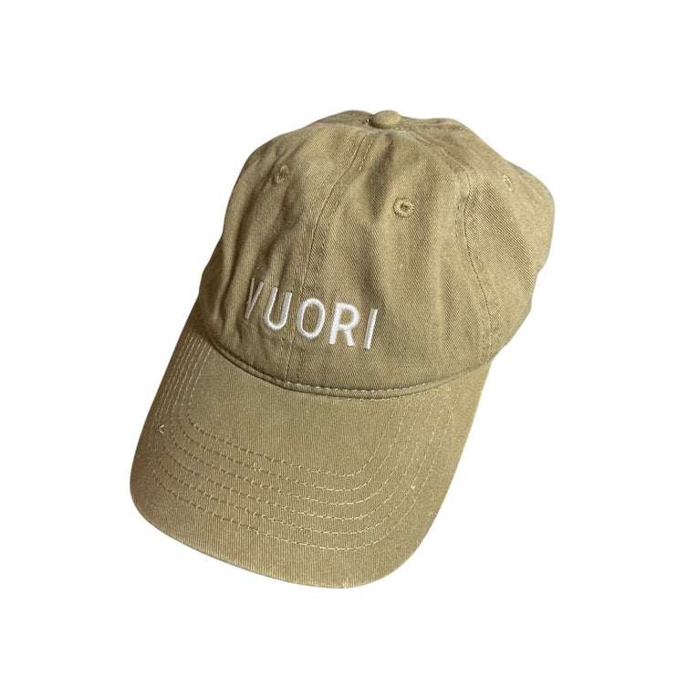 Vuori Women's Tan Khaki Embroidered Logo Adjustable Strapback Cap Hat OS
