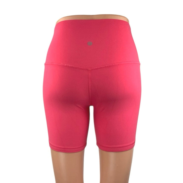 Lululemon Womens Hot Pink High Waisted Yoga Running Athletic Biker Shorts Size 4