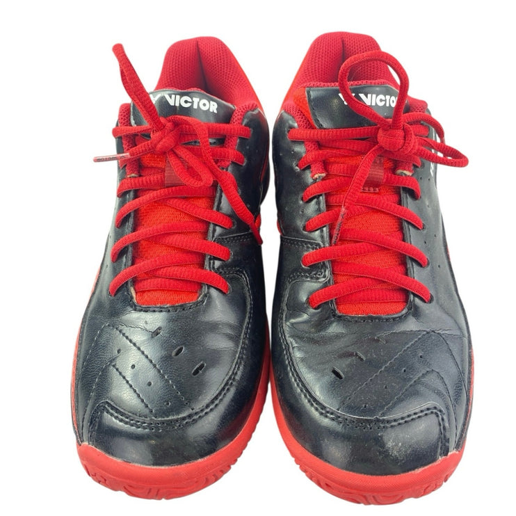 Victor A102 Women's Red Black Lace Up Low Top Badminton Sneakers Shoes Size 8.5