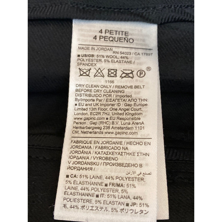 Banana Republic Women's Black Wool Mid Rise Flare Bootcut Trousers Dress Pants 4