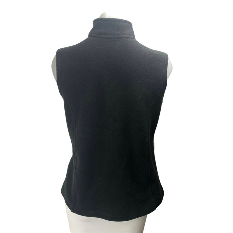 L.L.Bean Women's Black Sleeveless Turtleneck Full Zip Vest Coat Jacket Size M