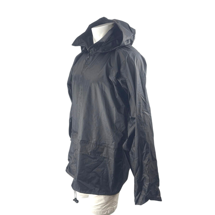 PortWest Men's Black Hoodie Hooded Waterproof Workwear Rain Coat Jacket Size L