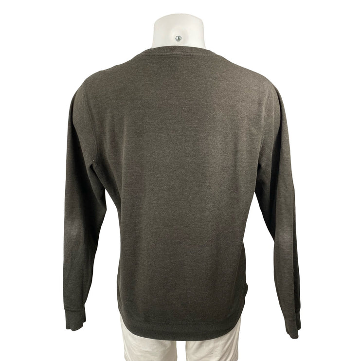 Vuori Men's Dark Gray Crew Neck Long Sleeve Sweater Sweatshirt Tee T-Shirt Top L