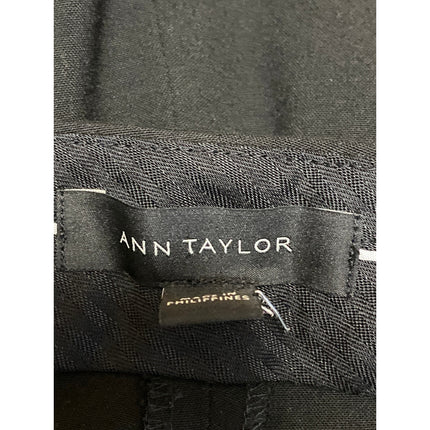Ann Taylor Women's Black High Waisted Straight Leg Trousers Dress Pants Size 6