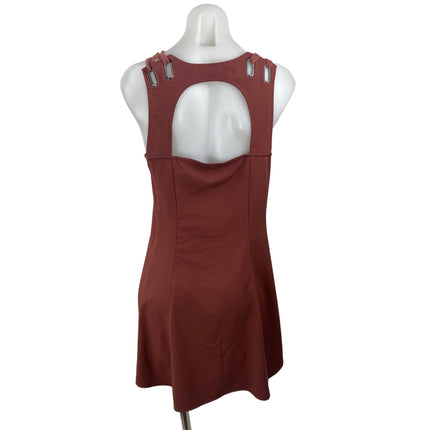 Free People Baby Love Trapeze Cut Out Open Back Sleeveless Mini Shift Dress Sz S