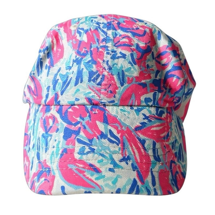 Lilly Pulitzer Run Around Women's Pink Multicolor Adjustable Cap Hat One Size
