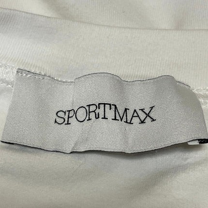 Sportmax Women's White Crew Neck Short Sleeve Basic T Shirt Tee Top Size M