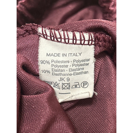 John Galt Burgundy Maroon Velvet Velour Mini Elastic Waist Lounge Shorts Size S