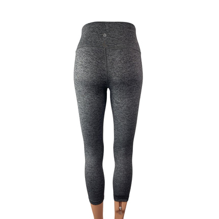 Lululemon Women's Gray Mid Rise Skinny Yoga Athletic Activewear Leggings Pants 4