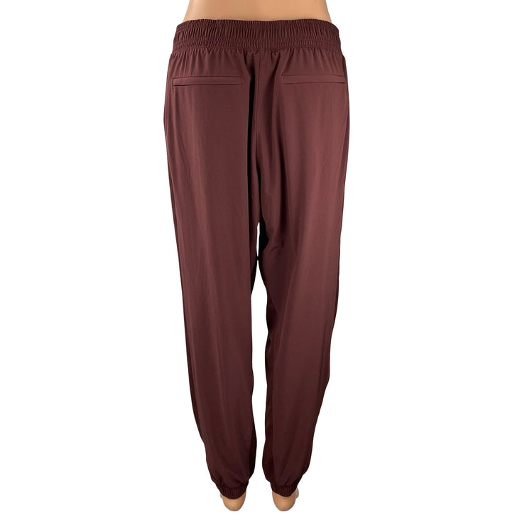 Athleta Brooklyn Textured Lined Women's Brown Travel Jogger Sweat Pants Size 8