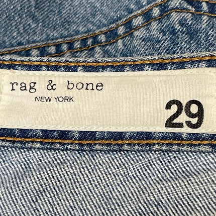 Rag & Bone Women's Blue Distressed High Rise Cut Off Denim Jean Shorts Size 29